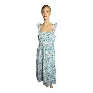Draper James‎ Blue and White Floral Maxi/Midi Dress, Size XXL (252)